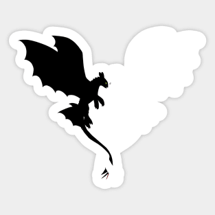 Night Fury and Light Fury | Toothless Eyes and Light Fury | How to Train Your Dragon Sticker